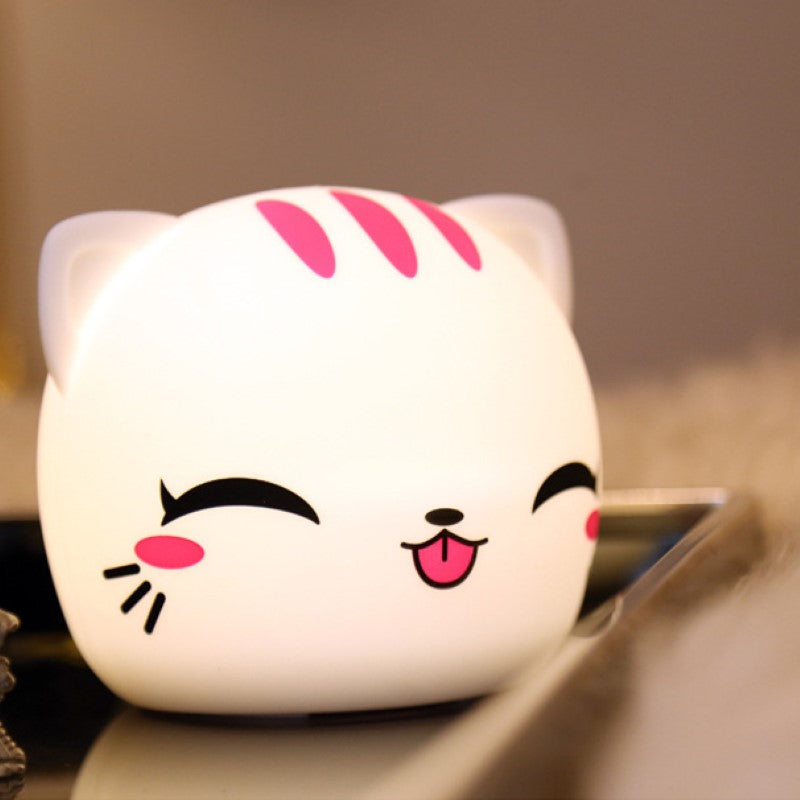 Veilleuse LED pour enfants, tactile, chat, rechargeable