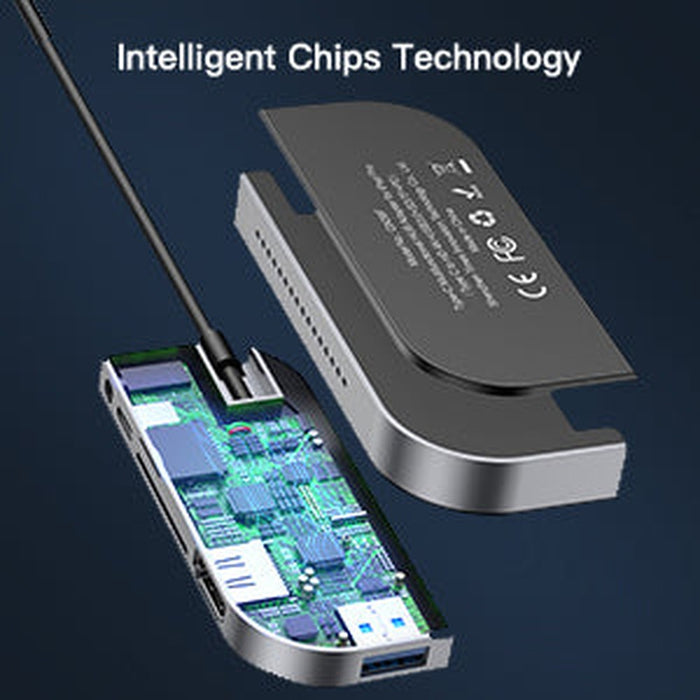 BASEUS - Hub USB-C 6-en-1 pour iPad Pro et Macbook