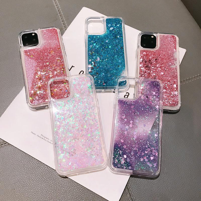 Coque Samsung paillettes Rose