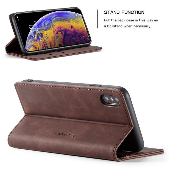 CaseMe - Etui Samsung en cuir, magnétique