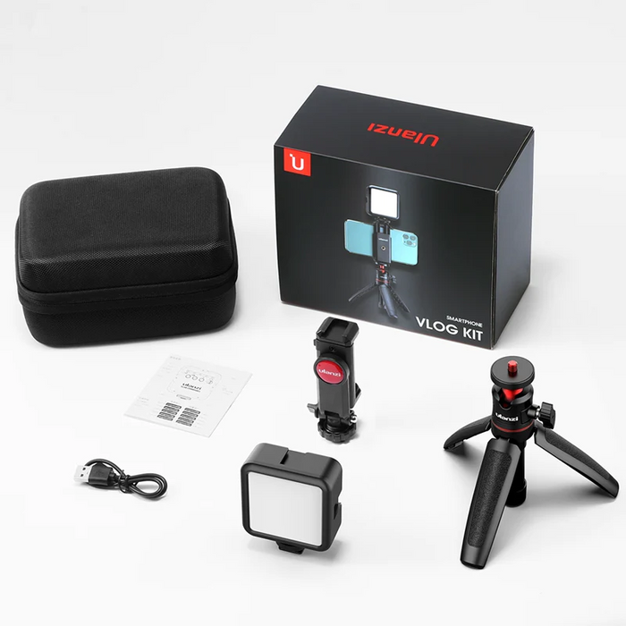 Ulanzi ST-08 - Kit vlogging (trépied + support + lampe rechargeable)