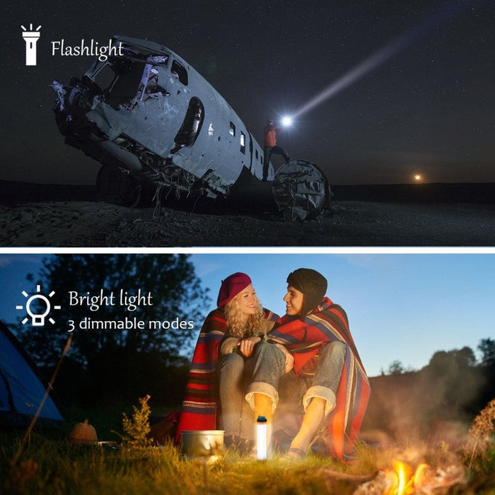 Lampe de camping tube LED sans fil 24cm, magnétique, rechargeable par USB