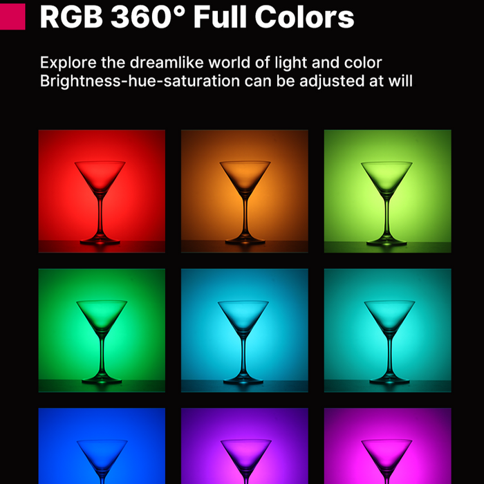 Ulanzi VL110RGB - Tube vidéo multicolore, sans fil et rechargeable