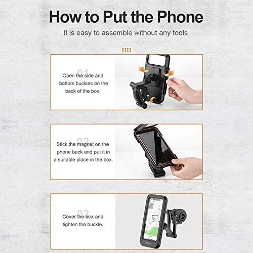 Support de téléphone portable étanche pour vélo et moto
