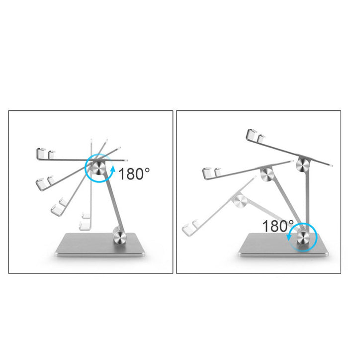 Support Tablette en aluminium avec base lestée, réglable et pliable