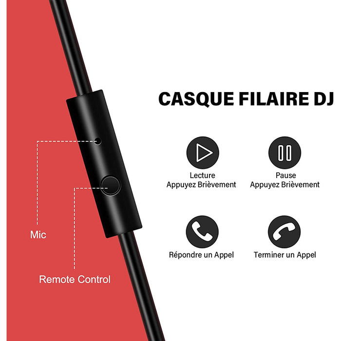 Casque DJ, OneOdio Pro10 Casque Audio Studio Professionnel, Casque Filaire, Casque de Monitoring, Son Parfait pour Synthétiseur PC TV Tablette Smartphone (Noir)