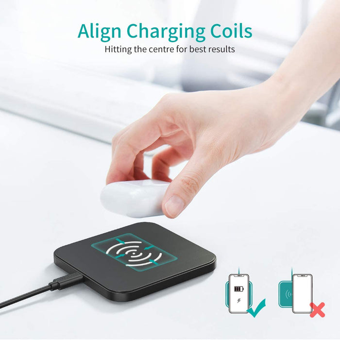 CHOETECH Chargeurs sans Fil Rapide 2 Pack, 7.5/10W Chargeur Induction pour iPhone 12 Pro Max 11 XS Max XR X, Samsung Galaxy S20 S10 S9 S8, Note 20/10/ 9/8, 5W Huawei Mate 30 Pro Blanc/Noir