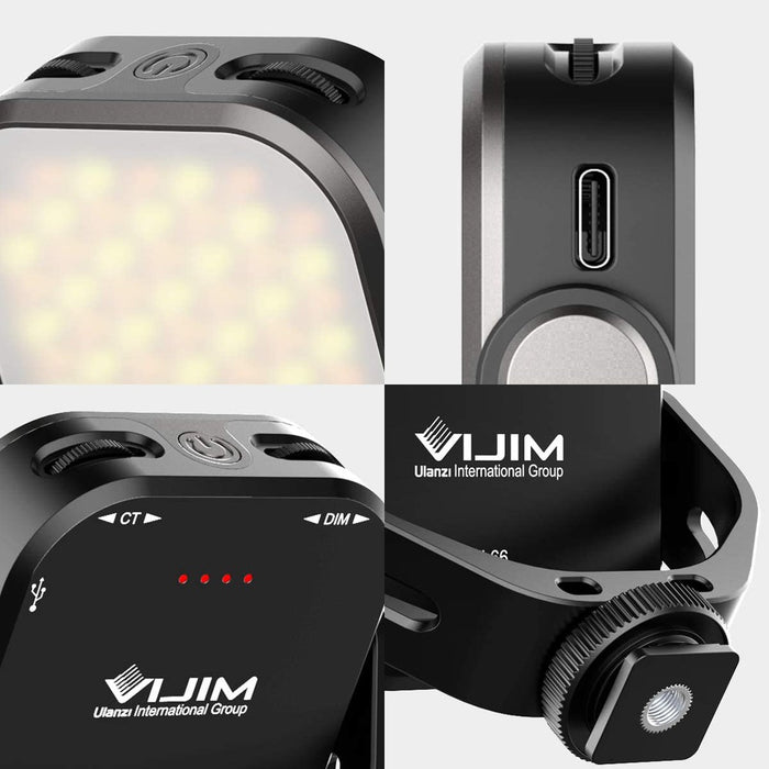 Ulanzi VL66 - Projecteur LED rotatif Blanc 2500K-6500K rechargeable et dimmable