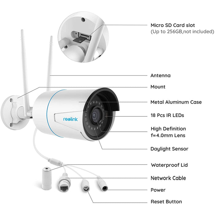 Reolink - Caméra extérieure Wifi 5MP - RLC-510WA - Détection intelligente