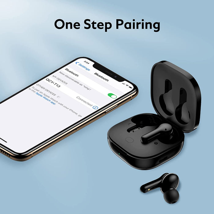 QCY T13 - Oreillettes sans fil Bluetooth 5.1, tactile avec micro Intégré