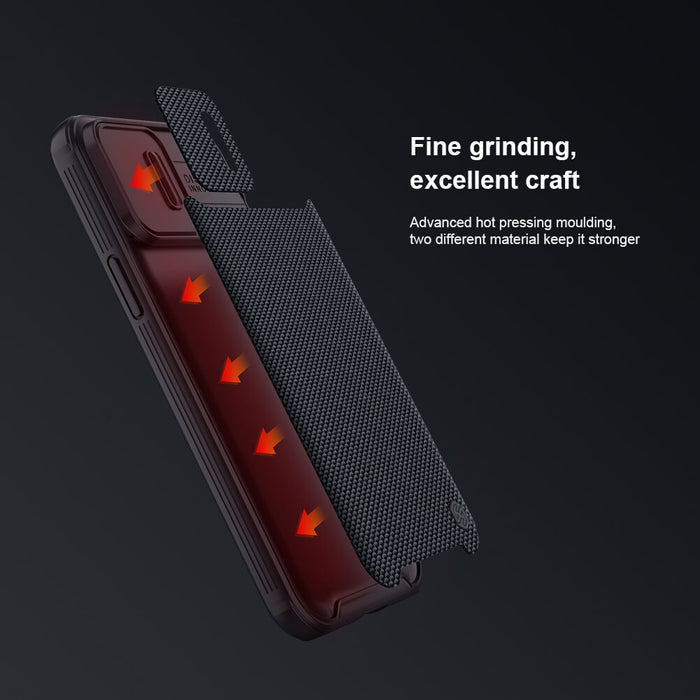 Nillkin - Coque magnétique iPhone 13 Pro, effet tissu