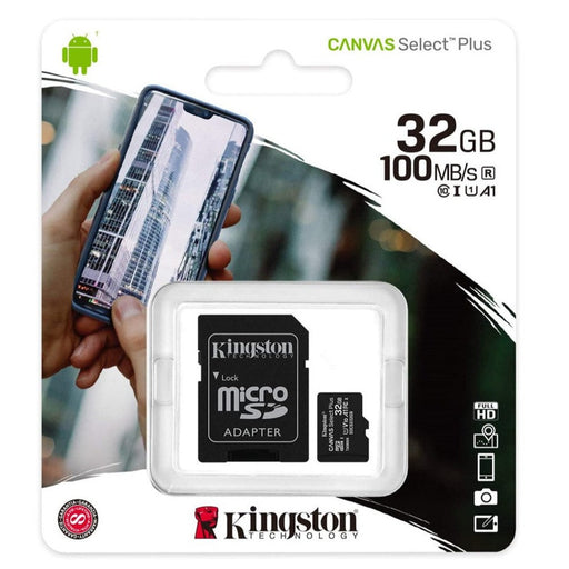 Kingston Canvas Select Plus - Carte Micro SD 32Go SDCS2 Class 10+ Adaptateur inclus