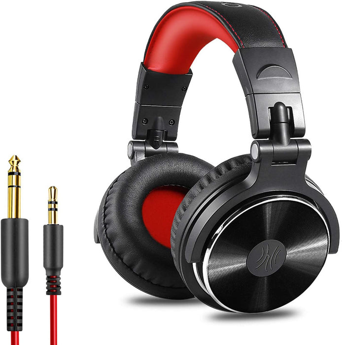 Casque DJ, OneOdio Pro10 Casque Audio Studio Professionnel, Casque Filaire, Casque de Monitoring, Son Parfait pour Synthétiseur PC TV Tablette Smartphone (Noir)