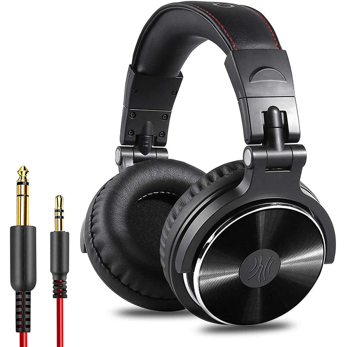 Casque DJ, OneOdio Pro10 Casque Audio Studio Professionnel, Casque Filaire, Casque de Monitoring, Son Parfait pour Synthétiseur PC TV Tablette Smartphone (Noir)