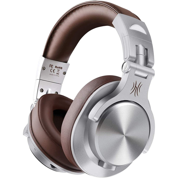 Casque Bluetooth 50 Heures d’Autonomie OneOdio A70 Casque Audio Sans Fil avec Microphone Antibruit CVC 8.0, Casque Studio, Casque Monitoring, Compatible Smartphone Tablette PC Piano Guitare AMP (Noir)