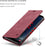 Autspace - Etui Samsung en cuir, magnétique Bordeaux Rouge