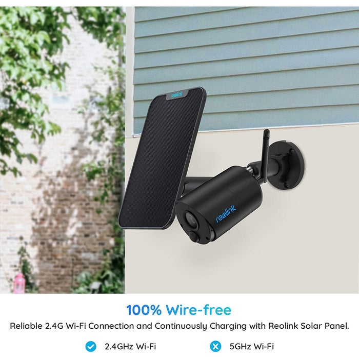 Reolink Argus Eco Noir- Caméra solaire Wifi FHD 1080P avec carte SD Kingston 32Go inclus