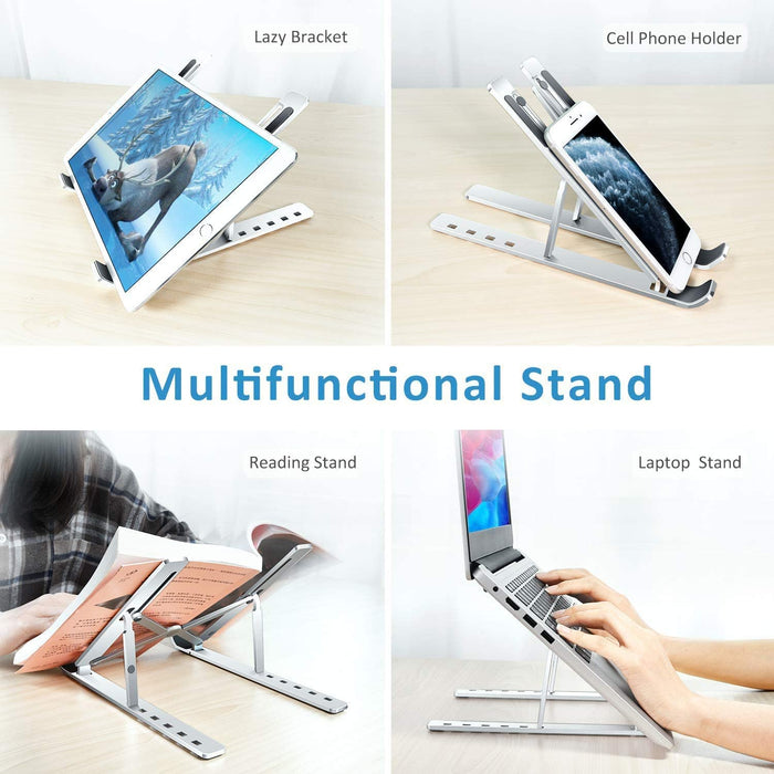 Support en aluminium pour ordinateur portable et tablette, pliable