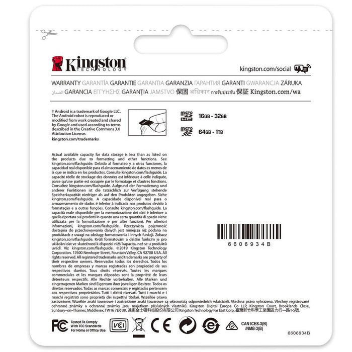 Kingston Canvas Select Plus - Carte Micro SD 32Go SDCS2 Class 10+ Adaptateur inclus