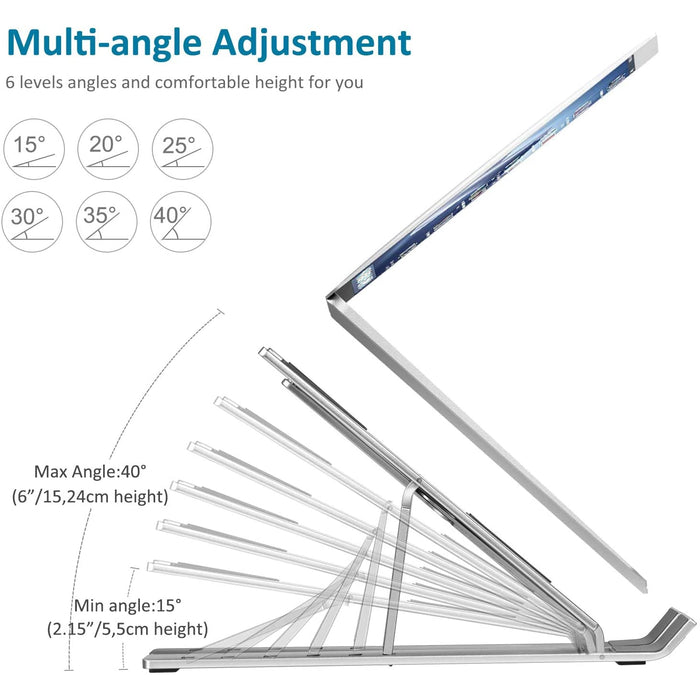 Support en aluminium pour ordinateur portable et tablette, pliable