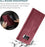 Autspace - Etui Samsung en cuir, magnétique Bordeaux Rouge