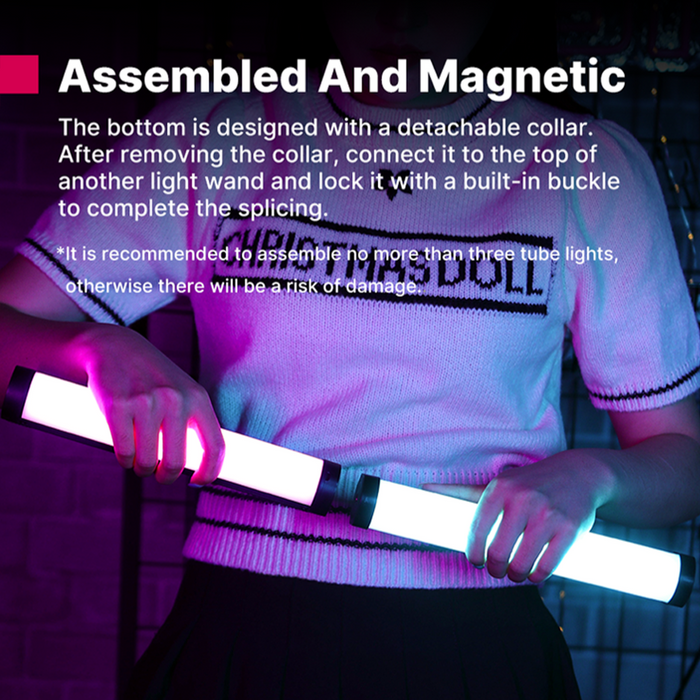 Ulanzi VL110RGB - Tube vidéo multicolore, sans fil et rechargeable