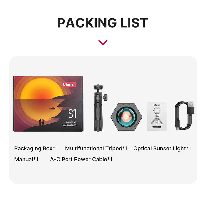 Lampe effet coucher de soleil