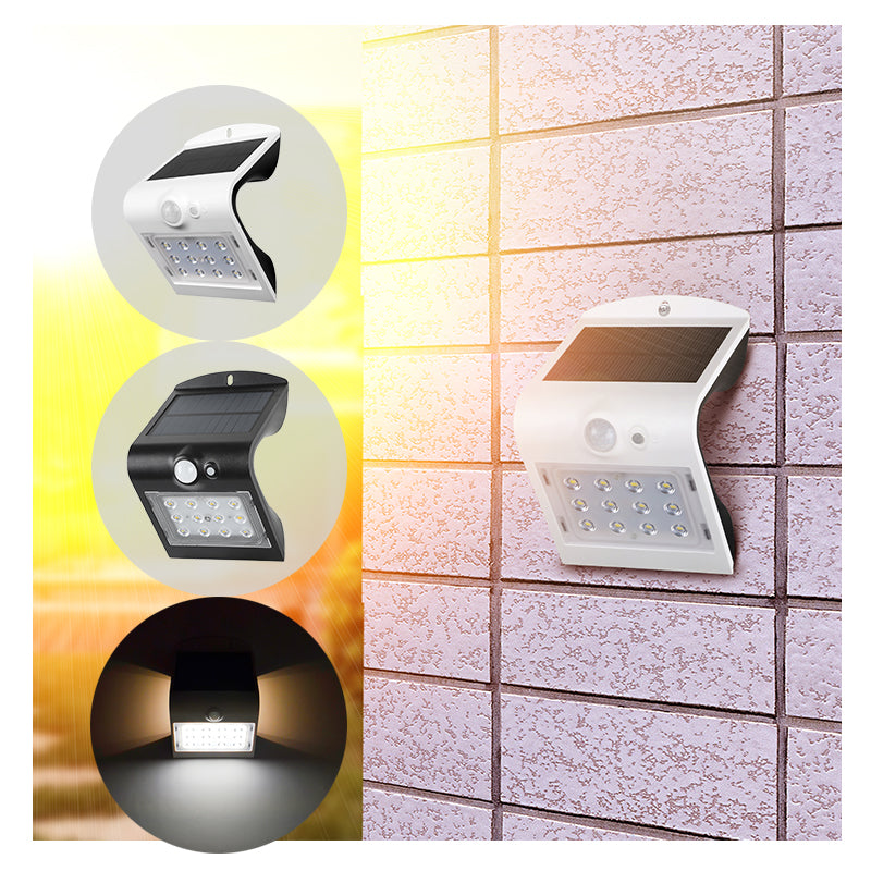 Applique LED solaire d’extérieur, 2 modes d’éclairage, détecteur de mouvement
