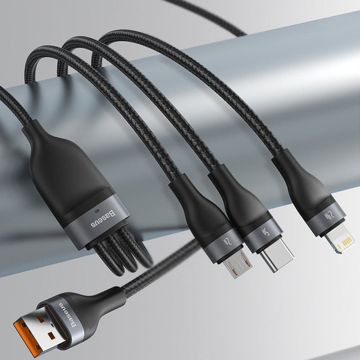 BASEUS - Câble USB-A charge rapide 66W  3 en 1 120mm