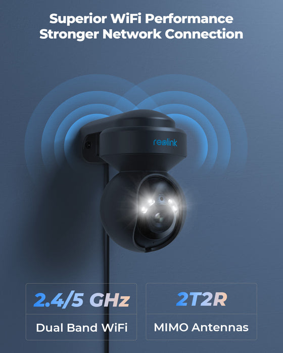 Reolink E1 outdoor Noir - Caméra Wifi 5MP 360° avec suivi automatique - Détection intelligente
