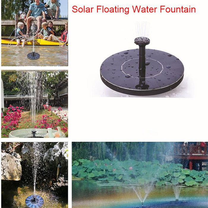 LumiParty Mini Round Solar Floating Water Fountain For Garden Decoration Solar Fountain Pool Pond Decor Easy To Install