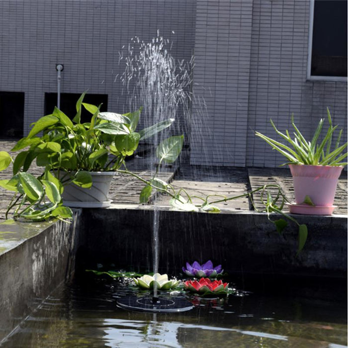 LumiParty Mini Round Solar Floating Water Fountain For Garden Decoration Solar Fountain Pool Pond Decor Easy To Install