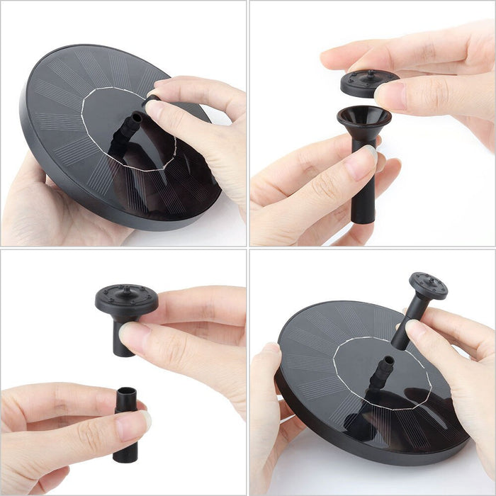 LumiParty Mini Round Solar Floating Water Fountain For Garden Decoration Solar Fountain Pool Pond Decor Easy To Install