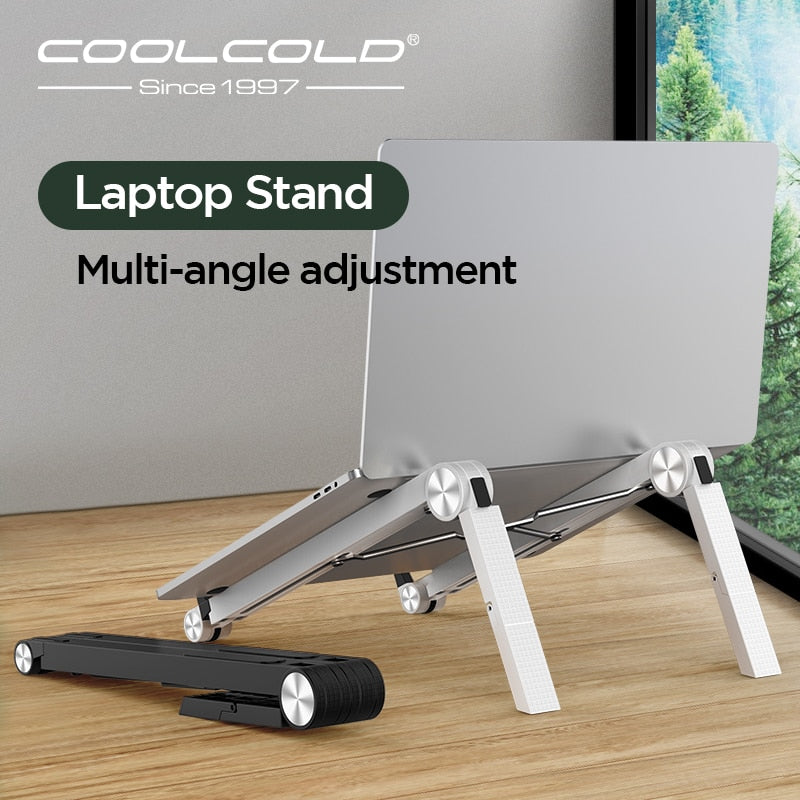 COOLCOLD — Support léger pour ordinateur portable, vertical en plastique pour ordinateur portable, tablette pliable, support pour MacBook