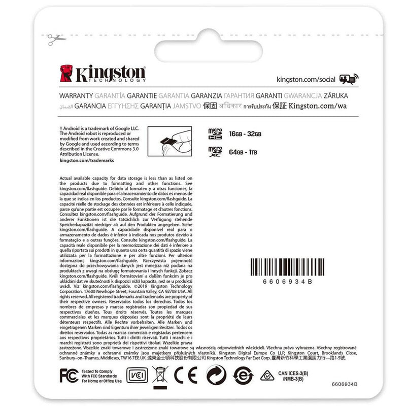 Kingston Canvas Select Plus - Carte Micro SD 32Go SDCS2 Class 10+ Adaptateur inclus