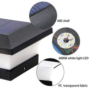 Lampe LED solaire pour piliers 100lm