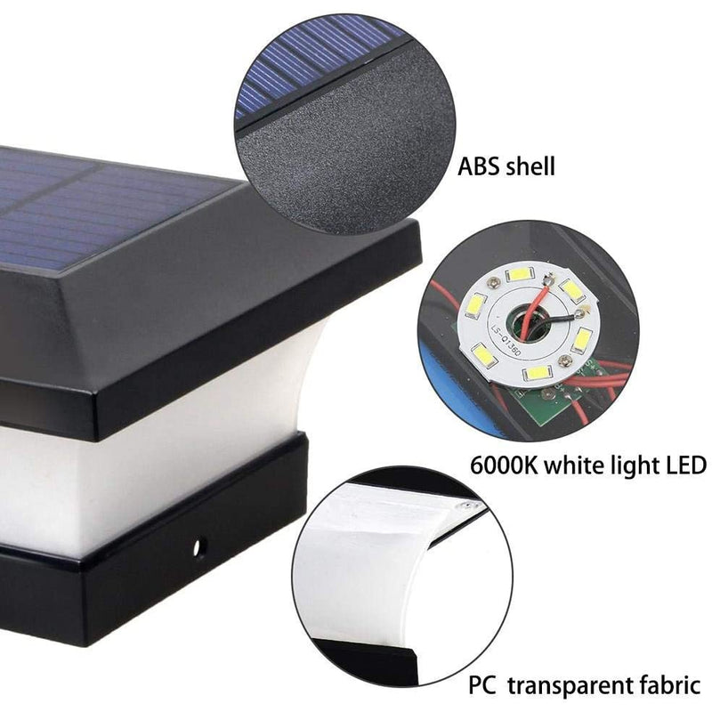 Lampe LED solaire pour piliers 100lm