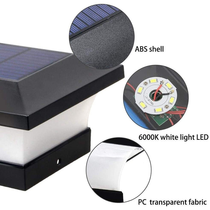 Lampe LED solaire pour piliers 100lm-227255031-Tektek
