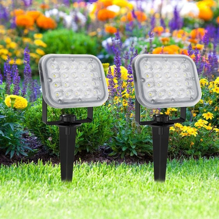 Lot de 2 Spots LED solaires 400lm pour jardin, étanche IP65