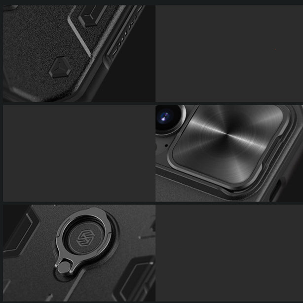 Nillkin- Coque Samsung avec anneau support et camera protection