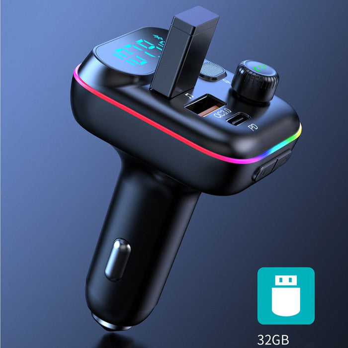 AGETUNR - Transmetteur FM Bluetooth 5.0, double port USB et port SD