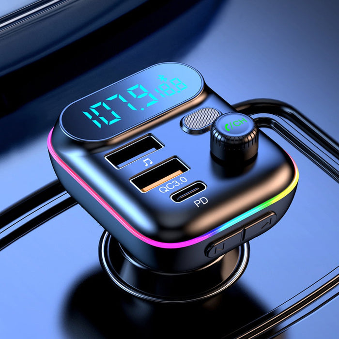 AGETUNR - Transmetteur FM Bluetooth 5.0, double port USB et port SD