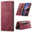 Autspace - Etui iPhone en cuir, magnétique Bordeaux Rouge