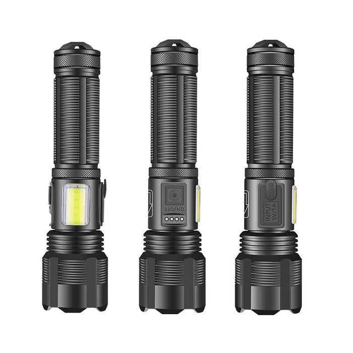 Lampe torche LED 2000lm blanc froid 6000K, rechargeable