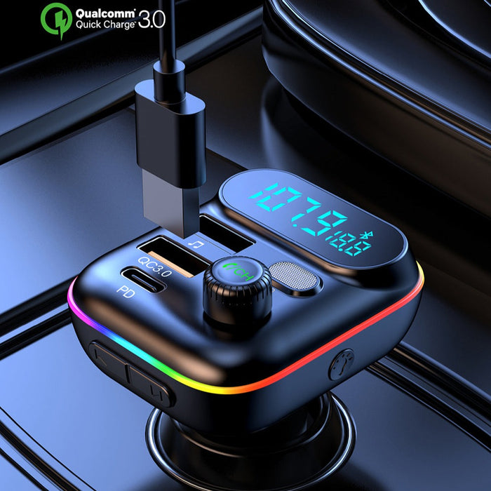 AGETUNR - Transmetteur FM Bluetooth 5.0, double port USB et port SD