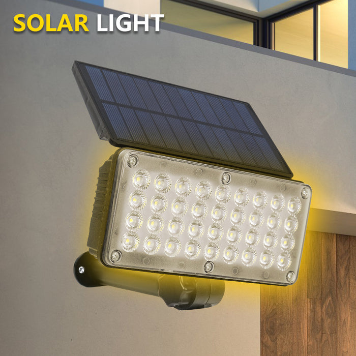 Spot LED solaire 36leds 300lm pour jardin, étanche IP65-Tektek