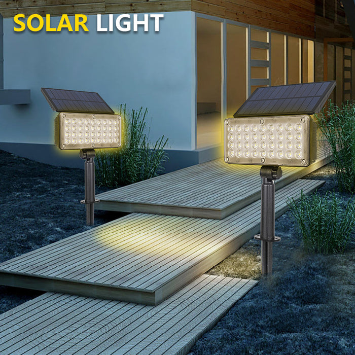 Spot LED solaire 36leds 300lm pour jardin, étanche IP65