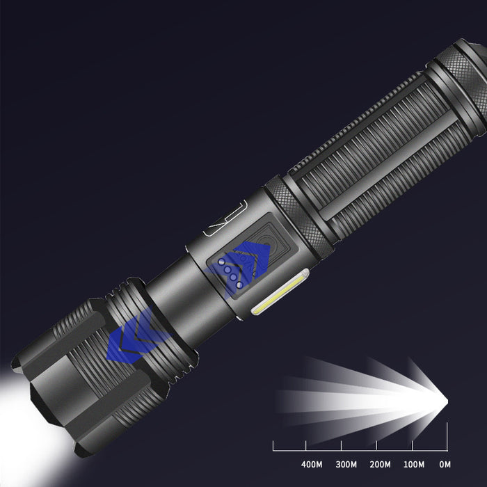 Lampe torche LED 2000lm blanc froid 6000K, rechargeable