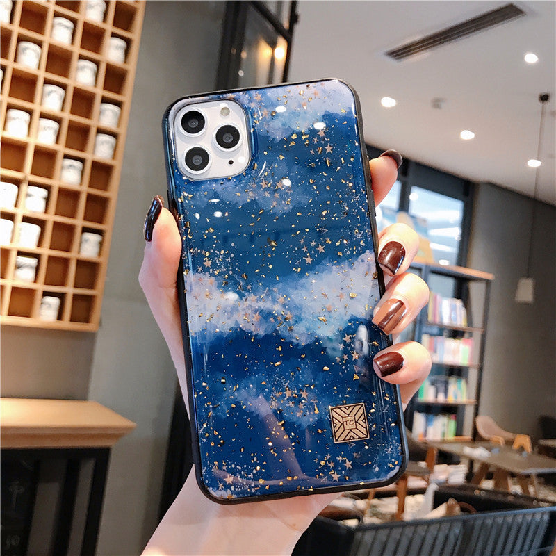 Coque iPhone nuit paillettes