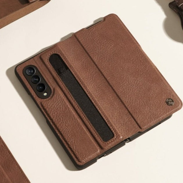 Nillkin- Coque étui Samsung Galaxy Z Fold 3 et 4 avec Porte-S Pen